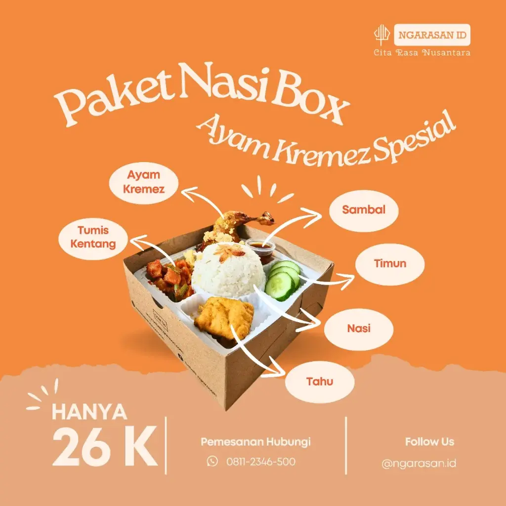 Paket Nasi Box Ayam Kremez Spesial 