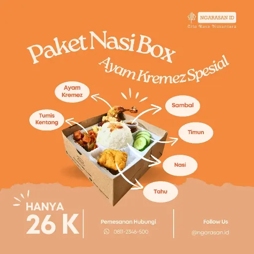Paket Nasi Box Ayam Kremez Spesial 