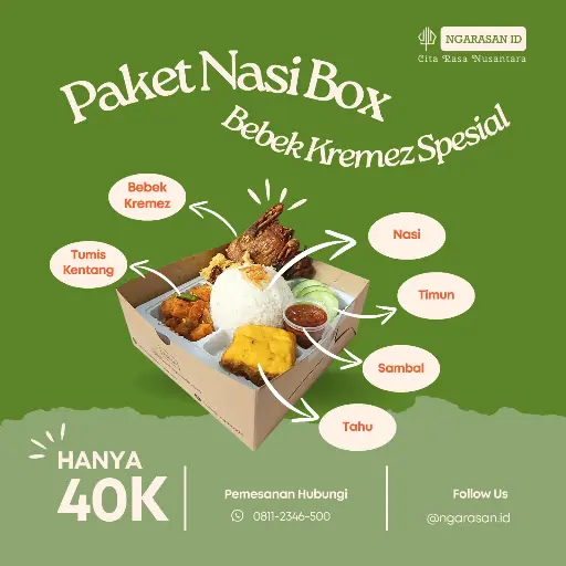 Paket Nasi Box Bebek Kremez Spesial 